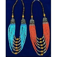 bone_beads_multi_strand_ethnic_tribal_necklace_nepalese_jewelry