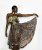 Bronzed and Gold highlow Ankara Laced Skirt