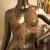 Handmade Beaded Bra: Gold