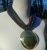 Genuine leather with Bronze pendant Multi-strand Statement necklace - multicolor