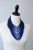 Multistrand Glass beads Necklace with Genuine Ebony Wood- blue