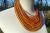 Recyled Flipflop multistrand Necklace - Mustard