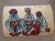 Traditional Ethiopian Paintings on Leather Women Grinding Grain