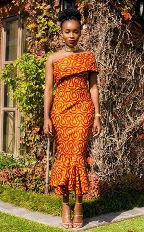 off shoulder african dresses