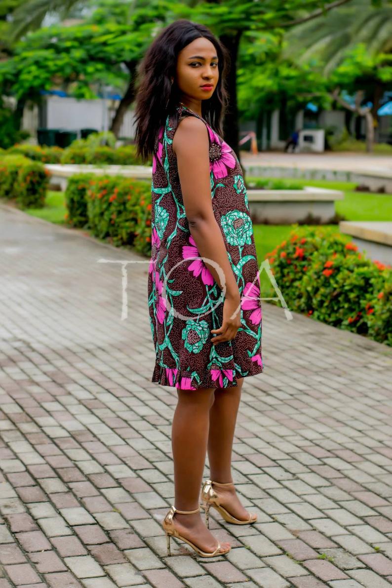 Simple Ankara Shift Dress The Sade Shift dress Ankara Summer Dress African Sun Dress Mahiber 2024