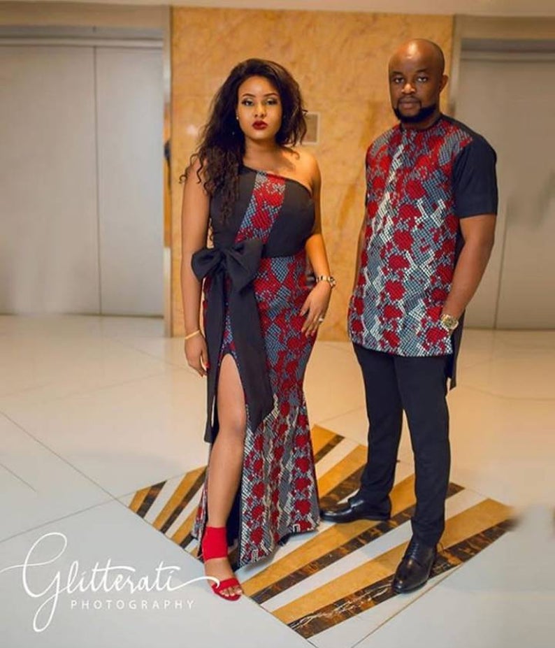 Matching Couples' outfit, Ankara for couples, African Outfit for couple ...