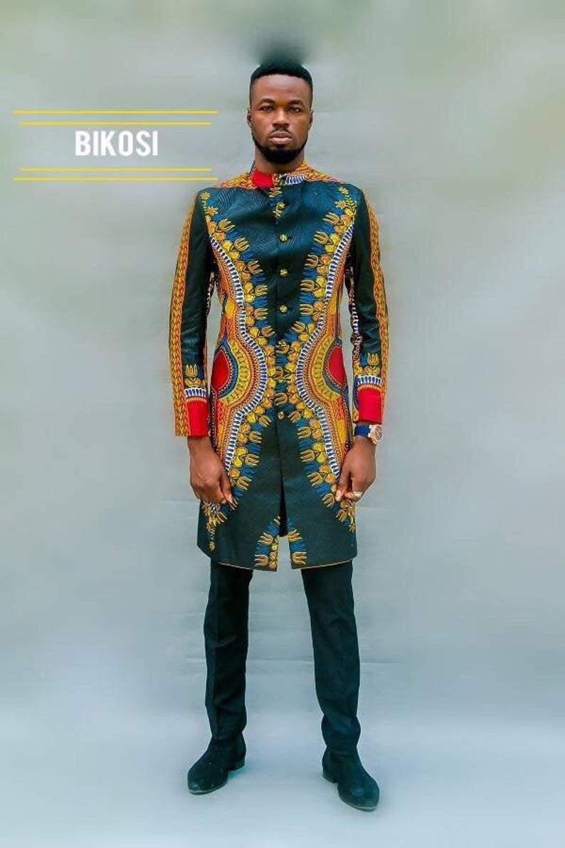 african print suit for men