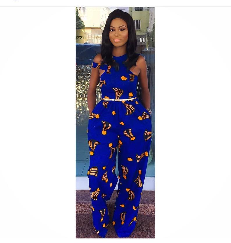 african fabric jumpsuit